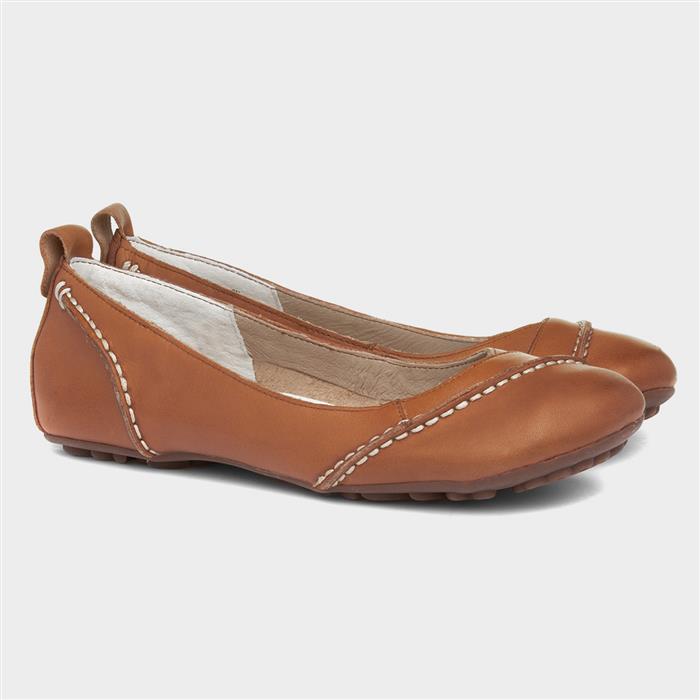 Janessa Womens Tan Ballerina Shoe