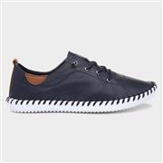 Lunar St Ives Womens Navy Leather Shoe (Click For Details)