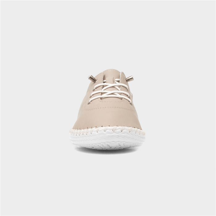 St Ives Womens Stone Leather Casual Shoe