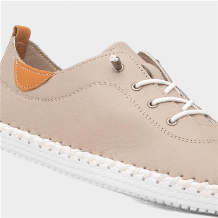 St Ives Womens Stone Leather Casual Shoe