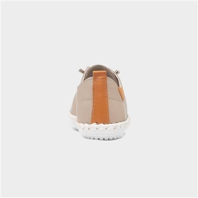 St Ives Womens Stone Leather Casual Shoe