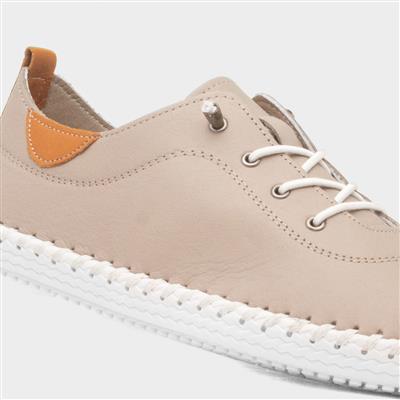 St Ives Womens Stone Leather Casual Shoe