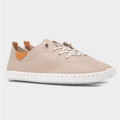 St Ives Womens Stone Leather Casual Shoe