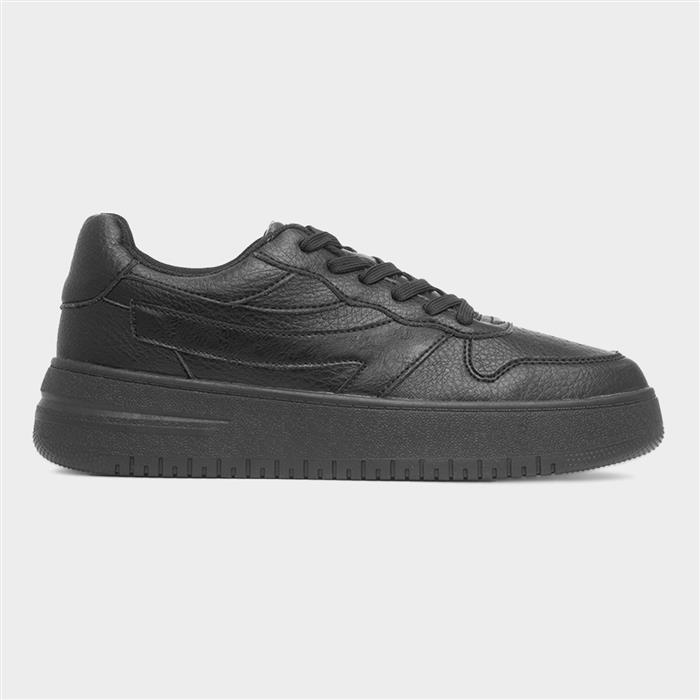 Osaga Women's Black Donte Lace Up Chunky Flat Shoe Size 41