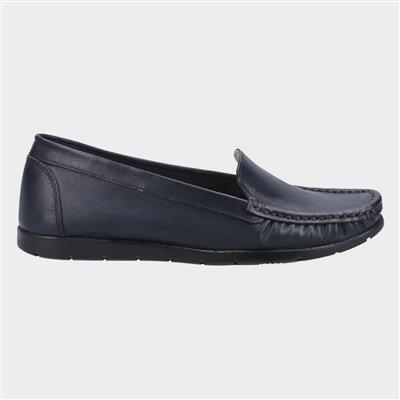 Womens Tiggy Leather Loafer in Navy