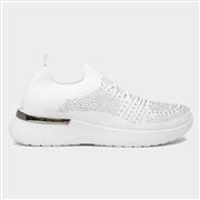 Lotus Antibes Womens White Diamante Casual Shoe (Click For Details)