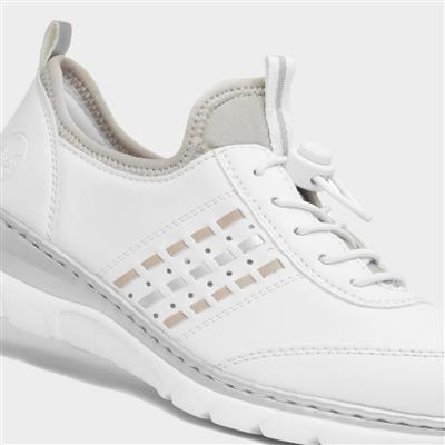 Antistress Womens White Toggle Shoe