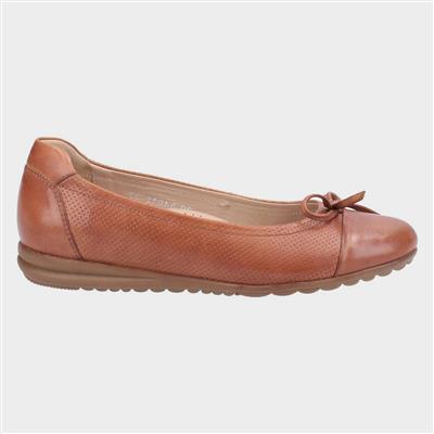 Jolene Womens Leather Shoe in Tan