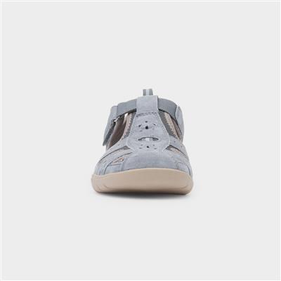 Cleveland Womens Grey Easy Fasten Shoe