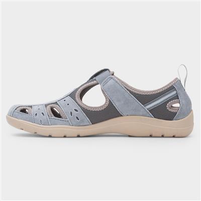 Cleveland Womens Grey Easy Fasten Shoe