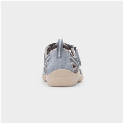 Cleveland Womens Grey Easy Fasten Shoe