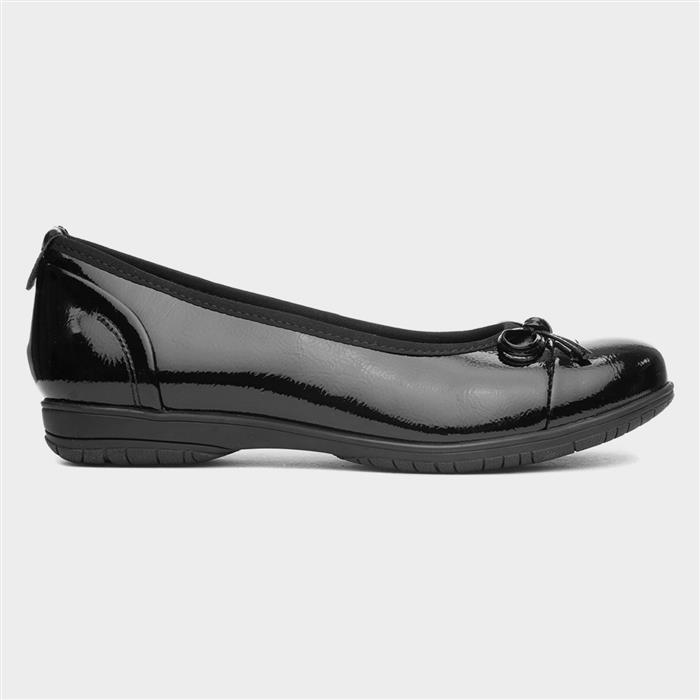 Penny Womens Black Wide Fit Ballerina