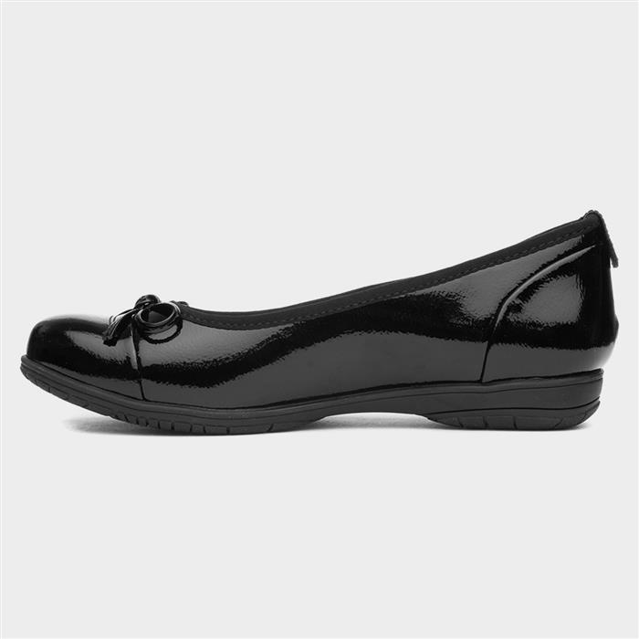 Penny Womens Black Wide Fit Ballerina