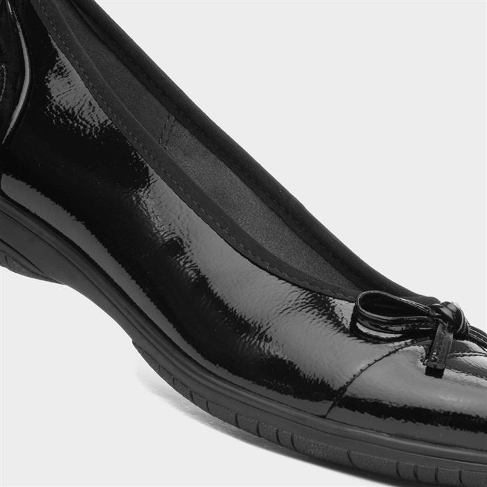 Penny Womens Black Wide Fit Ballerina