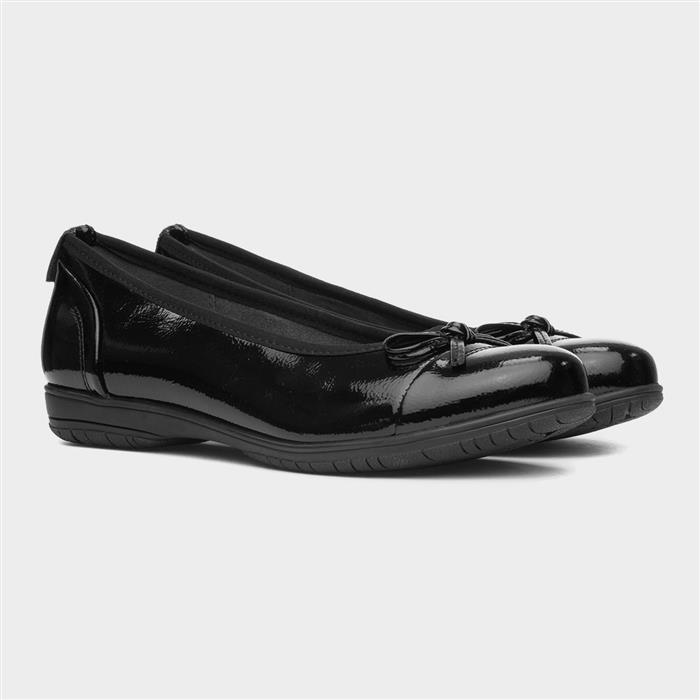 Penny Womens Black Wide Fit Ballerina