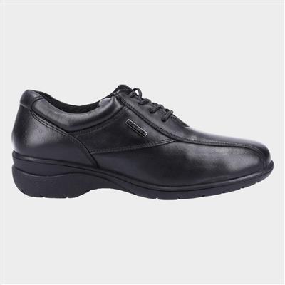 Salford Womens Black Leather Lace Up Shoe