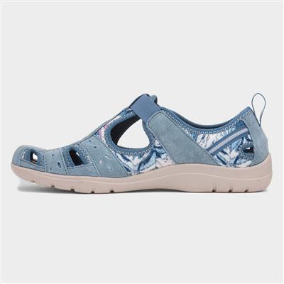 Cleveland Womens Blue Easy Fasten Shoe