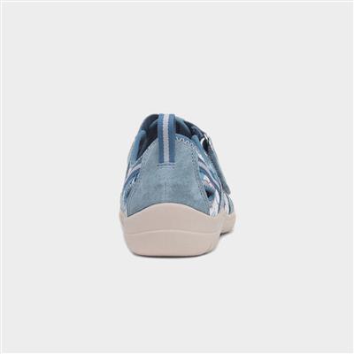 Cleveland Womens Blue Easy Fasten Shoe
