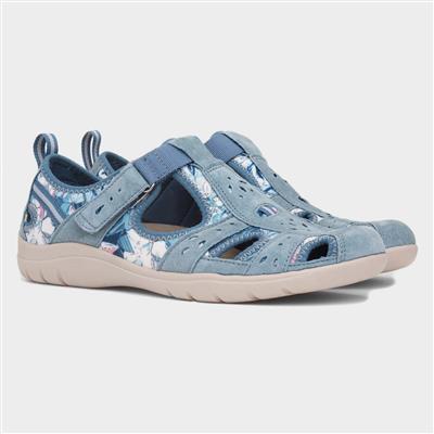 Cleveland Womens Blue Easy Fasten Shoe
