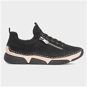 Rieker Stuttgart Antistress Womens Black Zip Shoe (Click For Details)