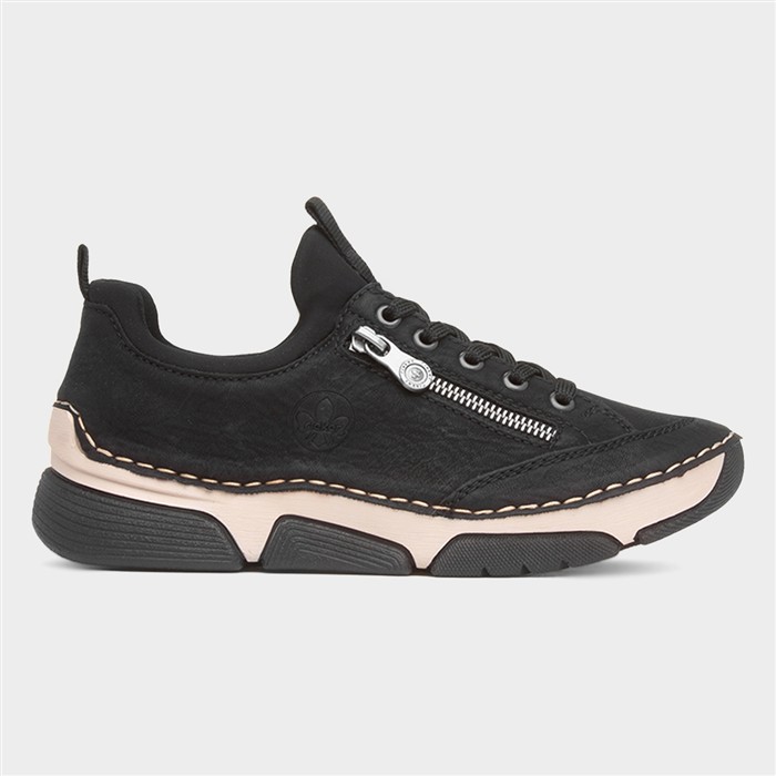 Rieker Women's Black Stuttgart Antistress Zip Shoe Size 41