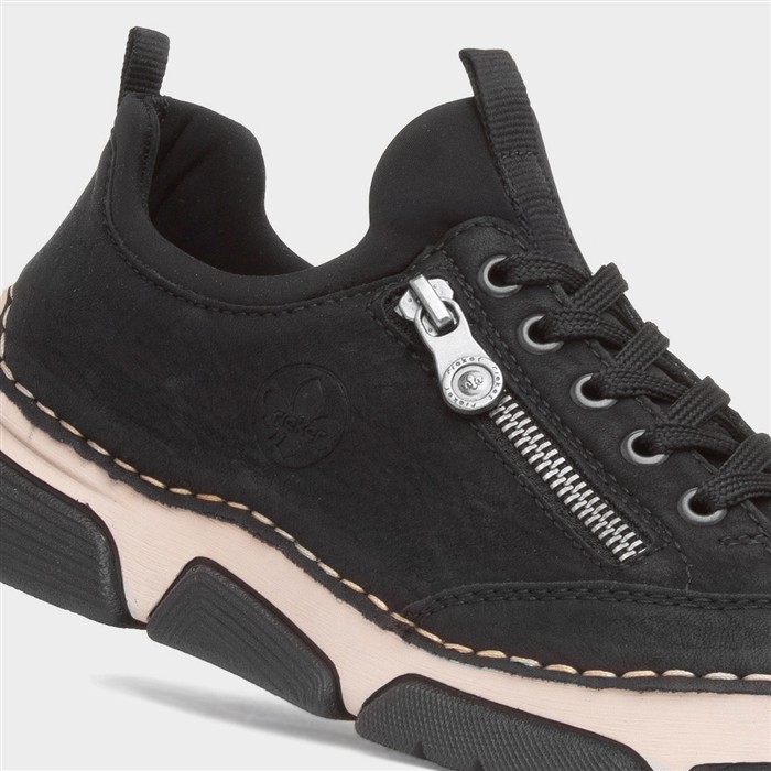 Stuttgart Antistress Womens Black Zip Shoe