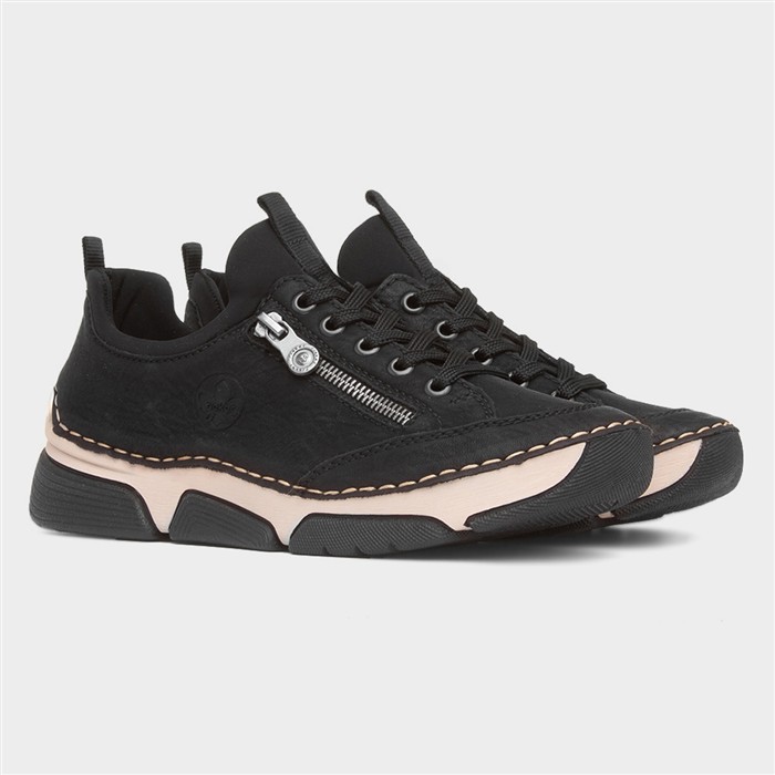 Stuttgart Antistress Womens Black Zip Shoe