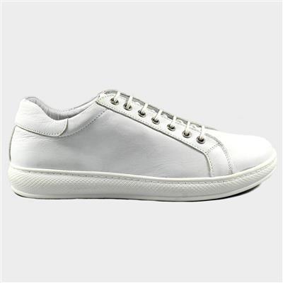 Forage Womens White Leather Casual Shoe