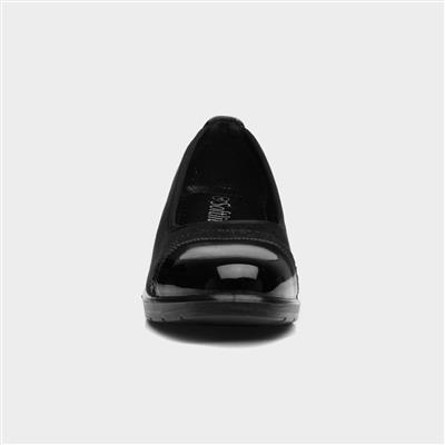 Womens Black Wedge Shoe