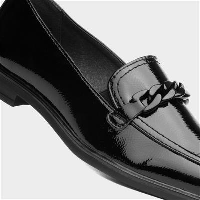 Womens Black Patent Loafers