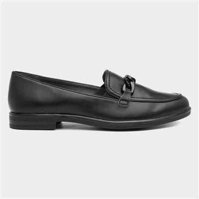 Womens Black Chain Loafer