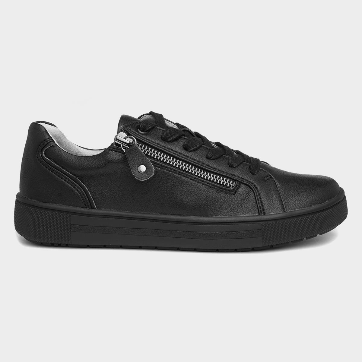 Softline Womens Black Casual Shoe