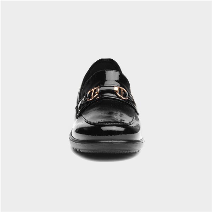 Jodie Womens Black Patent Wedge Shoe