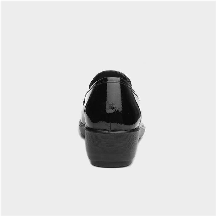 Jodie Womens Black Patent Wedge Shoe