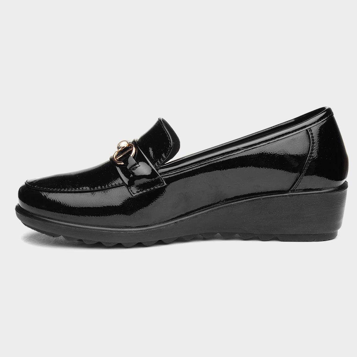 Cushion Walk Jodie Womens Black Patent 