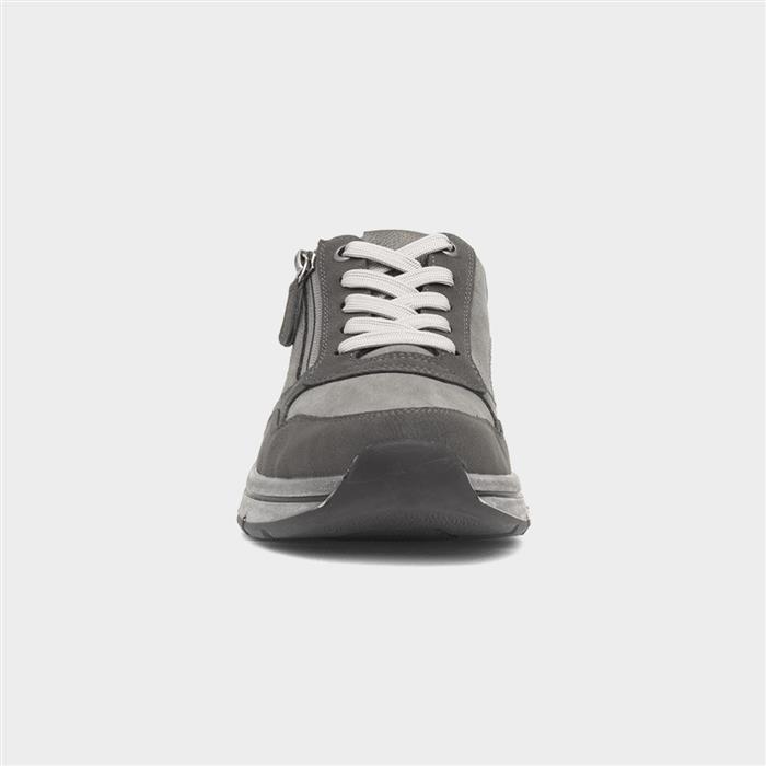 Isabella Womens Grey Lace Up Casual Shoe