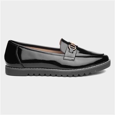 Carrie Womens Black Patent Loafer
