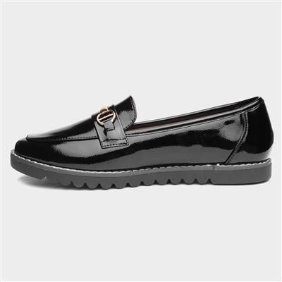 Carrie Womens Black Patent Loafer