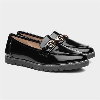 Carrie Womens Black Patent Loafer
