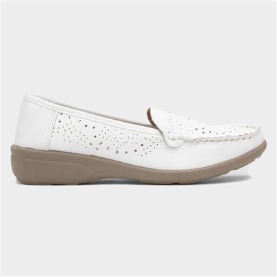 Doreen Womens White Casual Loafer
