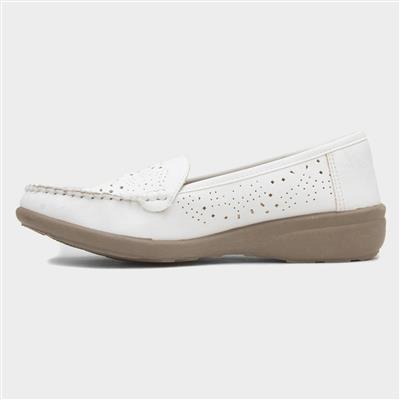 Doreen Womens White Casual Loafer