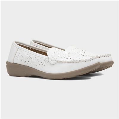 Doreen Womens White Casual Loafer