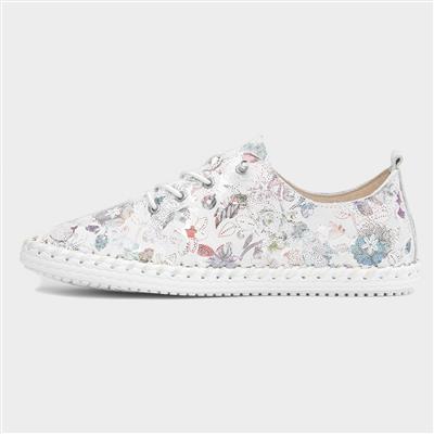 Exbury Womens White Leather Shoe