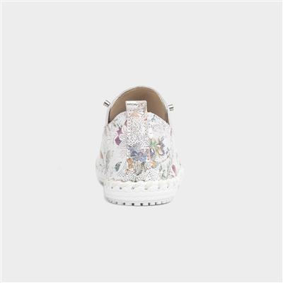 Exbury Womens White Leather Shoe