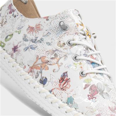 Exbury Womens White Leather Shoe