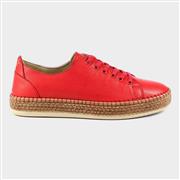 Lazy Dogz Malden Womens Red Leather Casual Shoe (Click For Details)