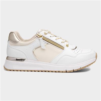 Pitch Womens White Casual Trainer