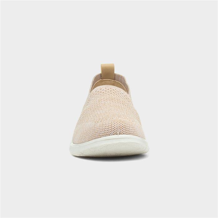 Leona Womens Beige Wedge Casual Shoe