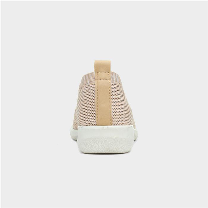 Leona Womens Beige Wedge Casual Shoe