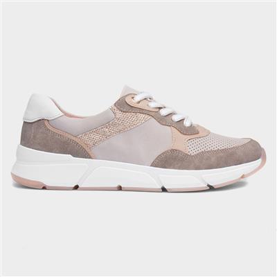 Lily Womens Beige Casual Trainer